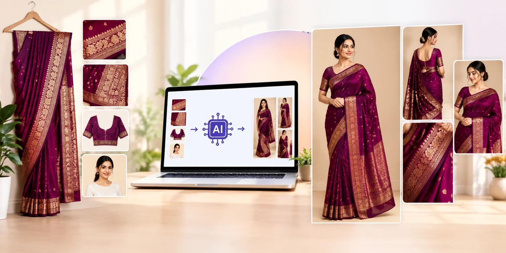 How to Create a Saree Catalogue Online Without a Photoshoot