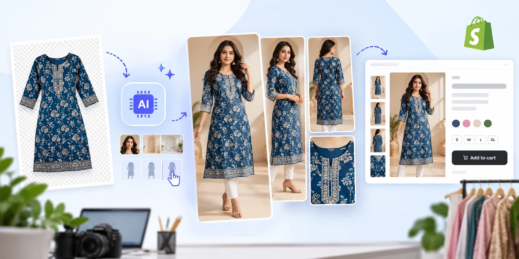 How Shopify Sellers Can Create Clothing Product Photos with AI